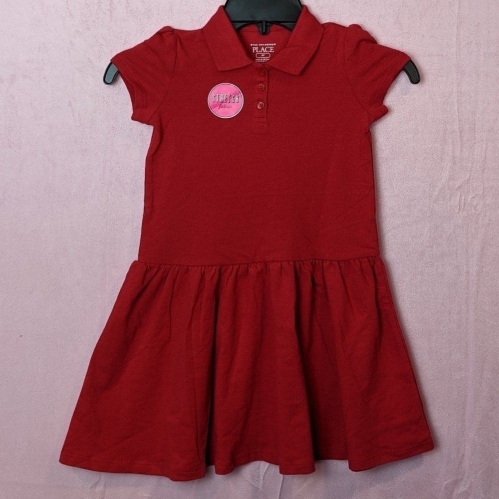 The Children's Place Red Short Sleeve Polo Dress size 5T